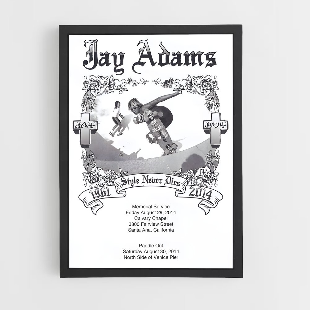 Poster Jay adams – affiche Skateboard (vue 2)